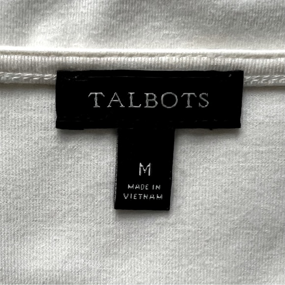 Talbots Long Sleeve Knit Top, Ivory, Size Medium - Picture 4 of 4